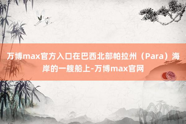 万博max官方入口在巴西北部帕拉州（Para）海岸的一艘船上-万博max官网