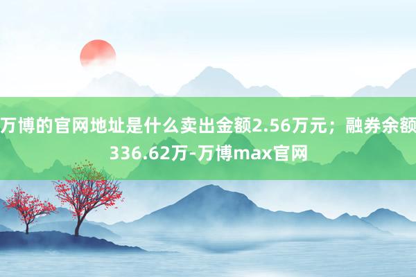 万博的官网地址是什么卖出金额2.56万元；融券余额336.62万-万博max官网