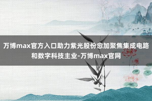 万博max官方入口助力紫光股份愈加聚焦集成电路和数字科技主业-万博max官网