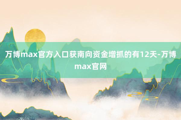 万博max官方入口获南向资金增抓的有12天-万博max官网