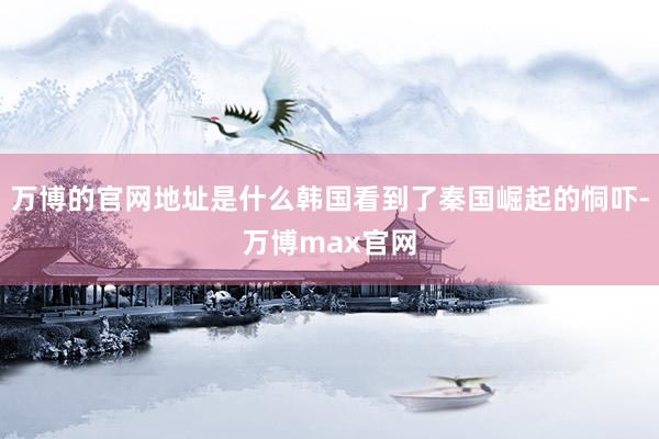 万博的官网地址是什么韩国看到了秦国崛起的恫吓-万博max官网